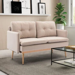 Velvet Accent Sofa With Stainless Feet - Stylish And Comfortable Home Furniture 9 Velvet Accent Sofa With Stainless Feet - Stylish And Comfortable Home Furniture -Olsberg shop eb431b3f03e741a0af06c3fab30be8a6