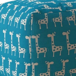 Homezia 17" Blue And White Cotton Animal Print Pouf Ottoman 10 Homezia 17" Blue And White Cotton Animal Print Pouf Ottoman -Olsberg shop ec7f5956e2524f5c86592f9d5c0a1ebf