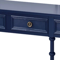 59" Retro Console Table With 2 Drawers And Bottom Shelf, For Entryway Hallway, Living Room, Painted In Blue 12 59" Retro Console Table With 2 Drawers And Bottom Shelf, For Entryway Hallway, Living Room, Painted In Blue -Olsberg shop edda889cdac646909d41fa18bb1a3a1b
