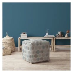 Homezia 17" Flax Polka Dots Pouf Ottoman 8 Homezia 17" Flax Polka Dots Pouf Ottoman -Olsberg shop f34676ef9c0342ea8dde11910db69b14
