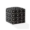 Homezia 17" Black Cotton Dog Print Pouf Ottoman 1 Homezia 17" Black Cotton Dog Print Pouf Ottoman -Olsberg shop f34c2fca8549420ab9ac64f52b856a96