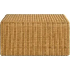 36 Inch Square Rattan Coffee Table, Waterfall Edges, Natural Textured Brown - Benzara 8 36 Inch Square Rattan Coffee Table, Waterfall Edges, Natural Textured Brown - Benzara -Olsberg shop f3bdf498f8b840b0be4099e937e0bb65