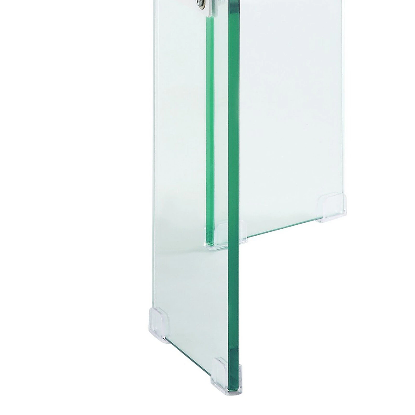 30 Inches Plectrum Top Coffee Table With Glass Legs, Gray-Benzara 6 30 Inches Plectrum Top Coffee Table With Glass Legs, Gray-Benzara - Image 4