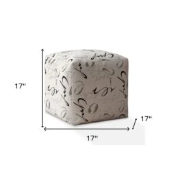 Homezia 17" Black And Grey 100% Polyester Abstract Pouf Ottoman 9 Homezia 17" Black And Grey 100% Polyester Abstract Pouf Ottoman -Olsberg shop f53040c72bac43dcaaf264c1ce8552a0