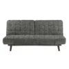 Elegant Three-in-One Lounger Sofa Sleeper Dark Gray Chenille Fabric Upholstered Attached Cushions Adjustable Arms Casual Living Room Furniture