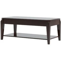 Innovative Coffee Table With Lift Top, Walnut Brown-Benzara