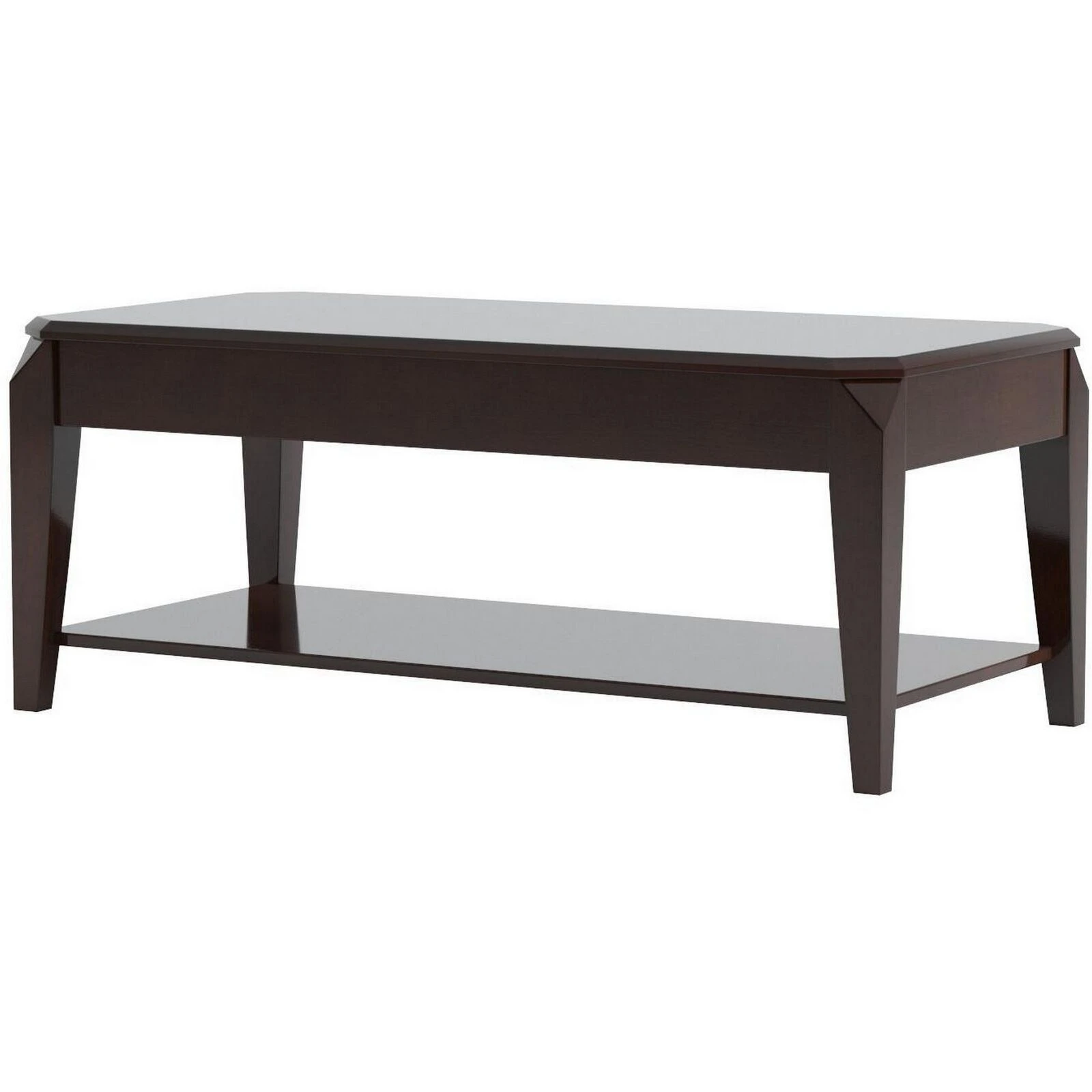 Innovative Coffee Table With Lift Top, Walnut Brown-Benzara 3 Innovative Coffee Table With Lift Top, Walnut Brown-Benzara