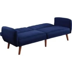 Fabric Upholstered Adjustable Sofa, Blue And Brown 9 Fabric Upholstered Adjustable Sofa, Blue And Brown -Olsberg shop f9722339248e445c8e094a285e1809be