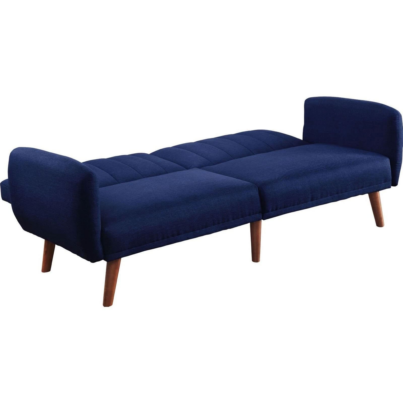 Fabric Upholstered Adjustable Sofa, Blue And Brown 5 Fabric Upholstered Adjustable Sofa, Blue And Brown - Image 3