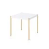 Homezia 24" Gold And White Manufactured Wood Square End Table