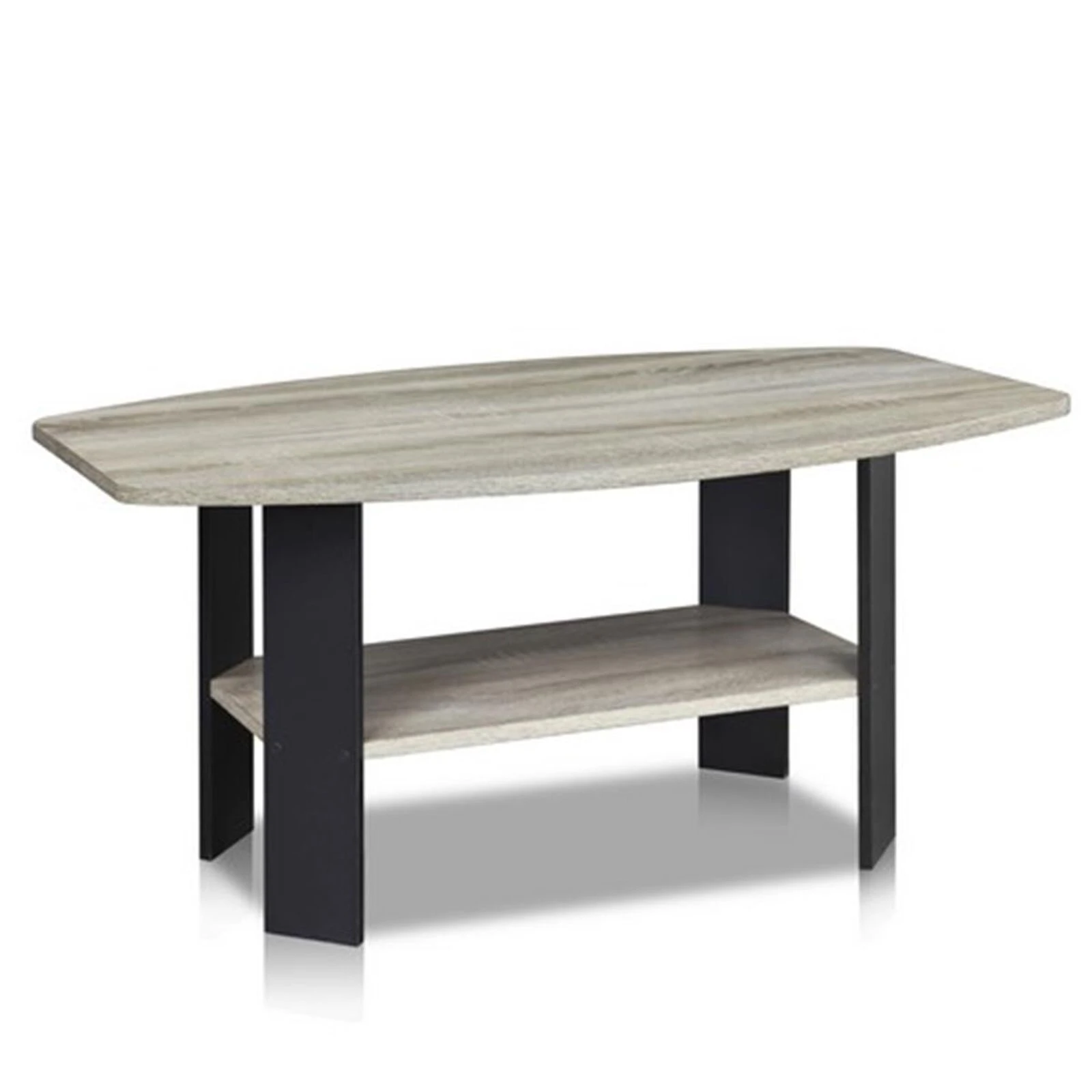 Furinno Simple Design Coffee Table Oak Grey & Black 16.25 X 35.5 X 21.5 In. 3 Furinno Simple Design Coffee Table Oak Grey & Black 16.25 X 35.5 X 21.5 In.