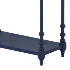 59" Retro Console Table With 2 Drawers And Bottom Shelf, For Entryway Hallway, Living Room, Painted In Blue 14 59" Retro Console Table With 2 Drawers And Bottom Shelf, For Entryway Hallway, Living Room, Painted In Blue -Olsberg shop fada20ad0fec4add9dd0a7927af22185