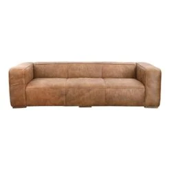 Bolton Cappuccino Top-Grain Leather Sofa, Belen Kox