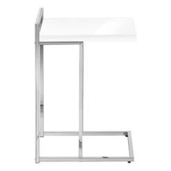 Monarch Specialties I 3636 Accent Table, C-shaped, End, Side, Snack, Living Room, Bedroom, Metal, Laminate, Glossy White, Chrome, Contemporary, Modern 13 Monarch Specialties I 3636 Accent Table, C-shaped, End, Side, Snack, Living Room, Bedroom, Metal, Laminate, Glossy White, Chrome, Contemporary, Modern -Olsberg shop ffc0f24041e74cab8108da431d98af65